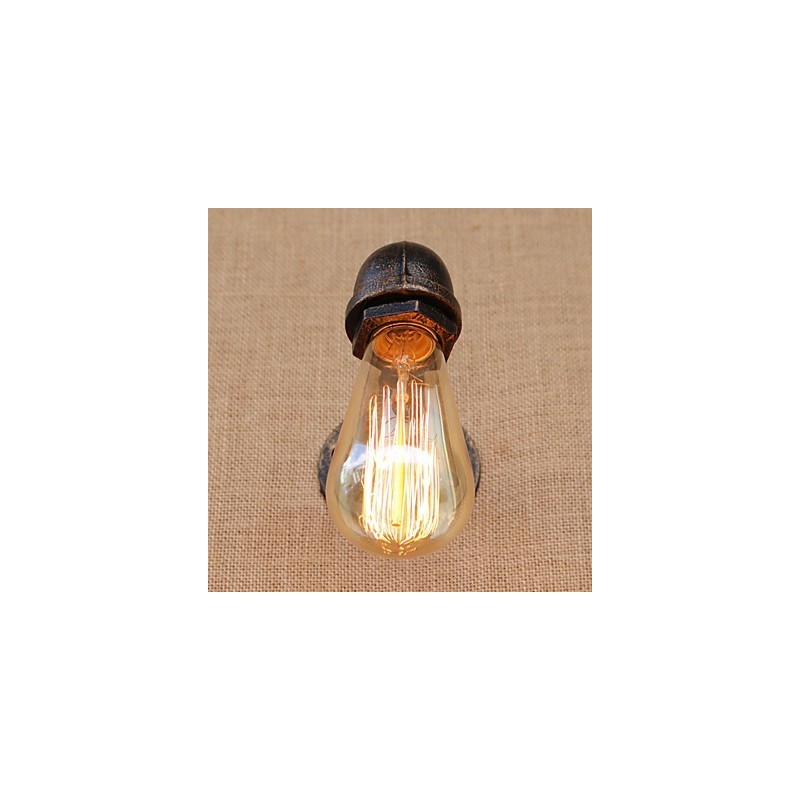 Applique da parete country retrò mini dipinta con braccio oscillante e luce ambientale
