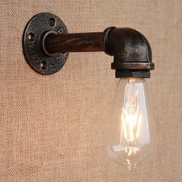 Applique da parete country retrò mini dipinta con braccio oscillante e luce ambientale