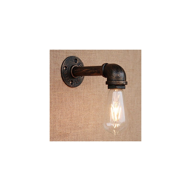 Applique da parete country retrò mini dipinta con braccio oscillante e luce ambientale
