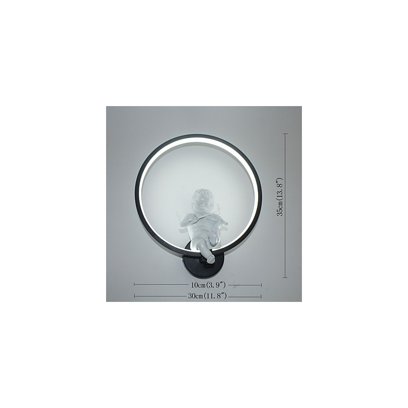 Applique da parete LED integrato angelo in alluminio e resina 19 W 30x35 cm