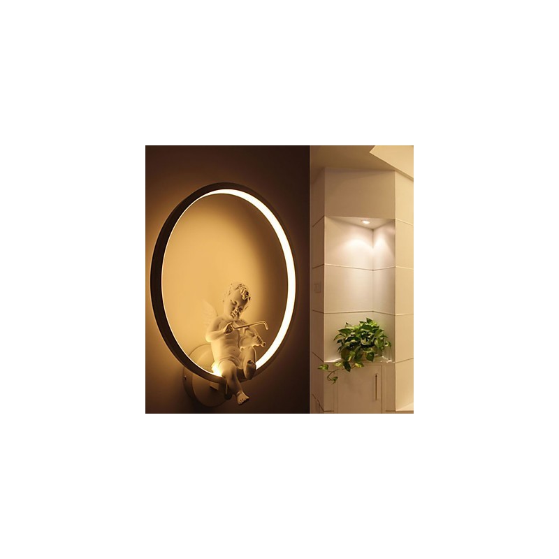 Applique da parete LED integrato angelo in alluminio e resina 19 W 30x35 cm
