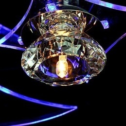 Lampadario a filo moderno in cristallo Living 3 luci