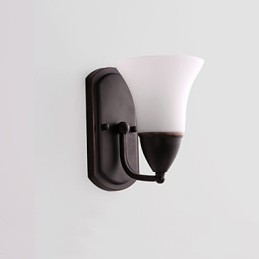 Applique da parete rustica finitura in ossido nero, luce ambientale, attacco E27