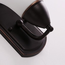 Applique da parete rustica finitura in ossido nero, luce ambientale, attacco E27