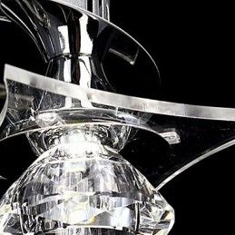 Lampadario a filo moderno in cristallo Living 3 luci