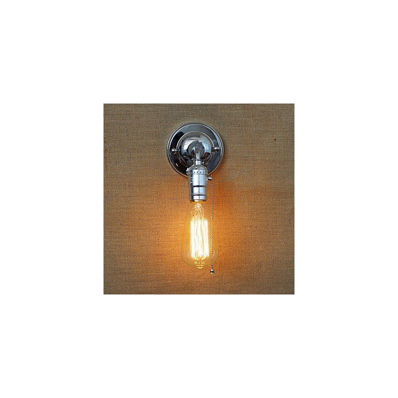 Applique da parete Edison retrò industriale, 1 testa, E27, 100-240 V