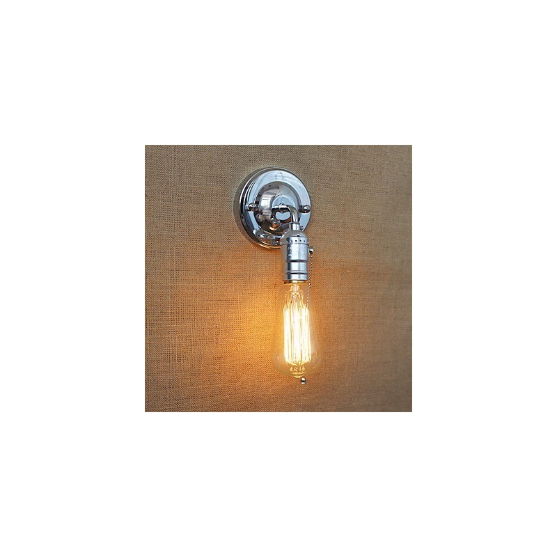 Applique da parete Edison retrò industriale, 1 testa, E27, 100-240 V