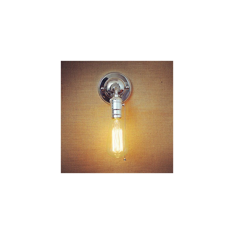 Applique da parete Edison retrò industriale, 1 testa, E27, 100-240 V