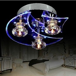 Lampadario a filo moderno in cristallo Living 3 luci