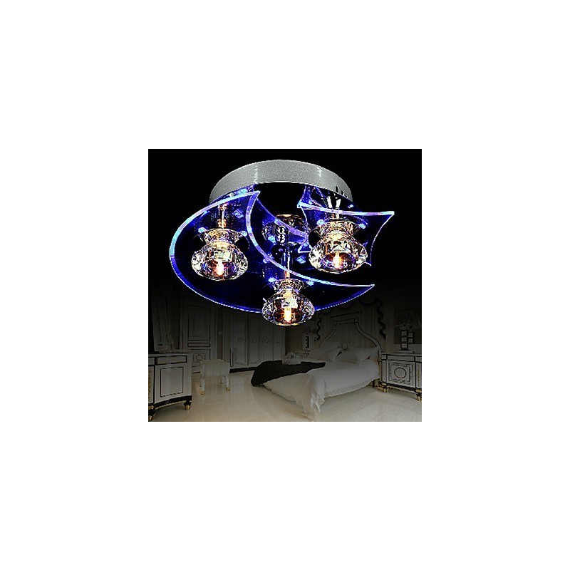 Lampadario a filo moderno in cristallo Living 3 luci