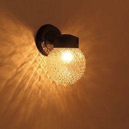 Applique da parete mini moderna contemporanea finitura ossido nero luce ambientale
