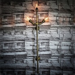 Applique da parete moderna contemporanea luce ambientale 3 lampadine E27/E26 120x30x11 cm