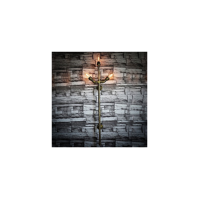 Applique da parete moderna contemporanea luce ambientale 3 lampadine E27/E26 120x30x11 cm