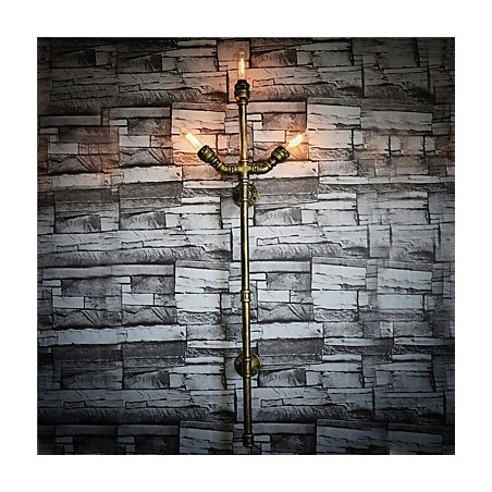 Applique da parete moderna contemporanea luce ambientale 3 lampadine E27/E26 120x30x11 cm