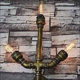 Applique da parete moderna contemporanea luce ambientale 3 lampadine E27/E26 120x30x11 cm
