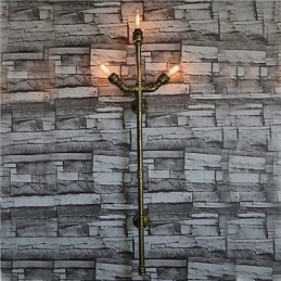 Applique da parete moderna contemporanea luce ambientale 3 lampadine E27/E26 120x30x11 cm