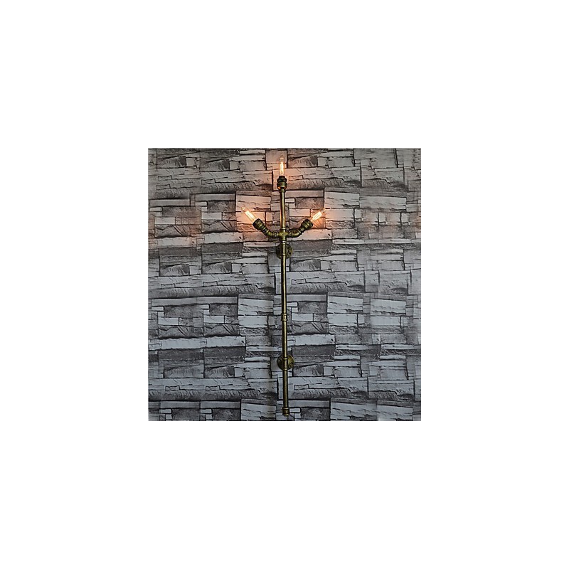 Applique da parete moderna contemporanea luce ambientale 3 lampadine E27/E26 120x30x11 cm