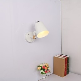 Applique da parete moderna contemporanea dipinta con luce ambientale E26/E27 60 W