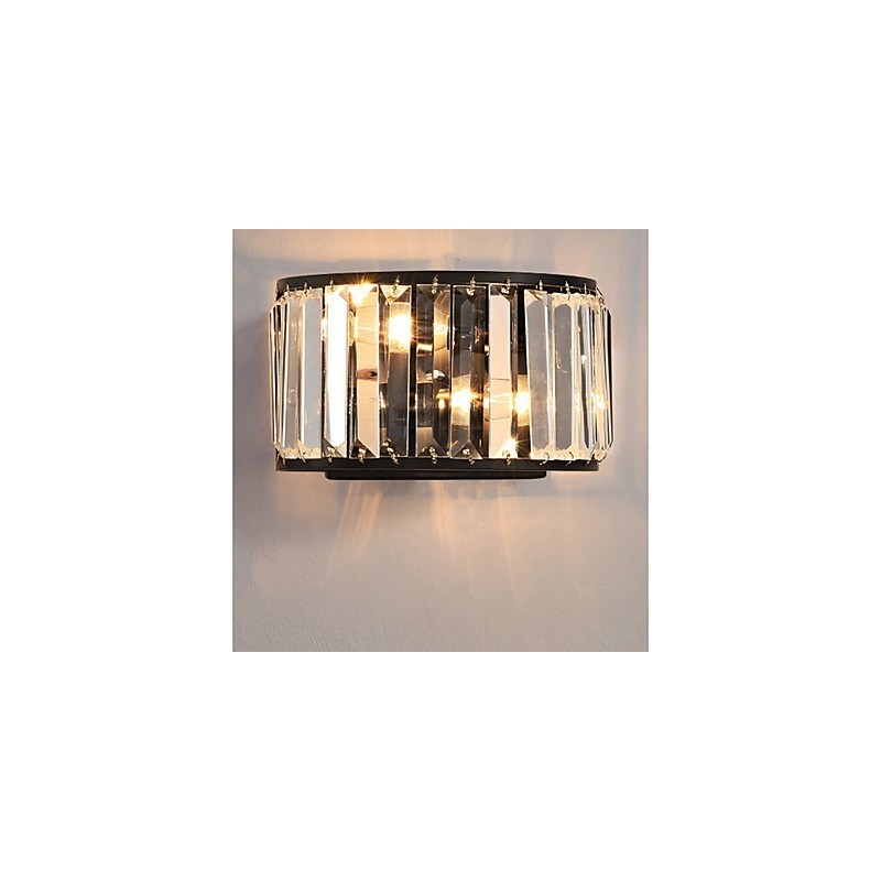 Applique da parete vintage country in cristallo 2x E14 40 W 24 x 14 x 24 cm