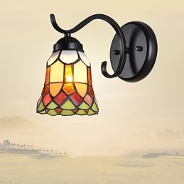 Applique da parete rustica stile Lodge dipinta, downlight