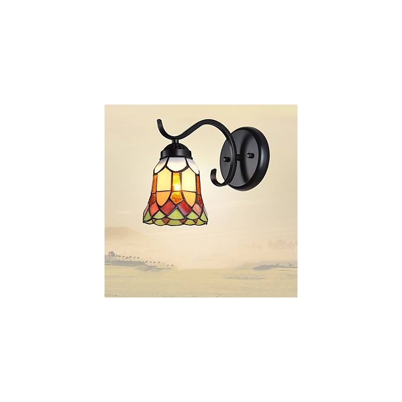 Applique da parete rustica stile Lodge dipinta, downlight