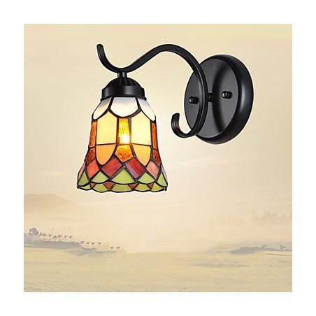 Applique da parete rustica stile Lodge dipinta, downlight