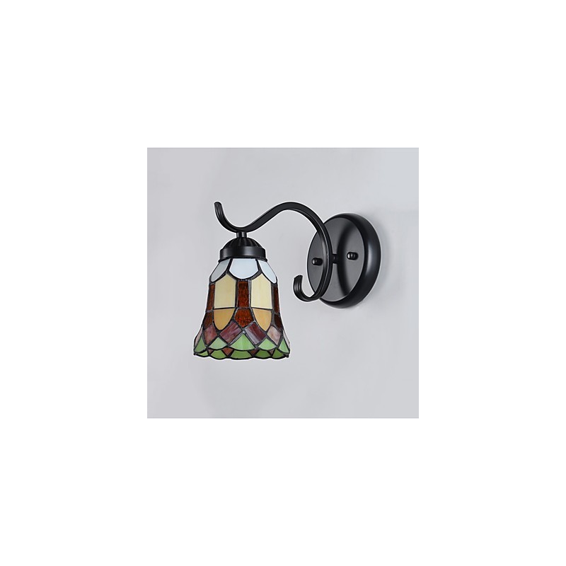 Applique da parete rustica stile Lodge dipinta, downlight
