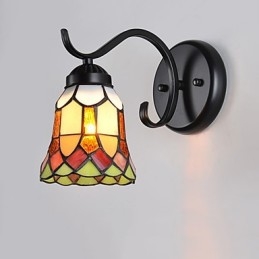 Applique da parete rustica stile Lodge dipinta, downlight