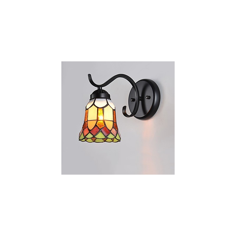 Applique da parete rustica stile Lodge dipinta, downlight