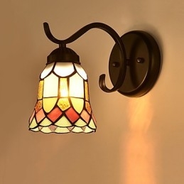 Applique da parete rustica stile Lodge dipinta, downlight