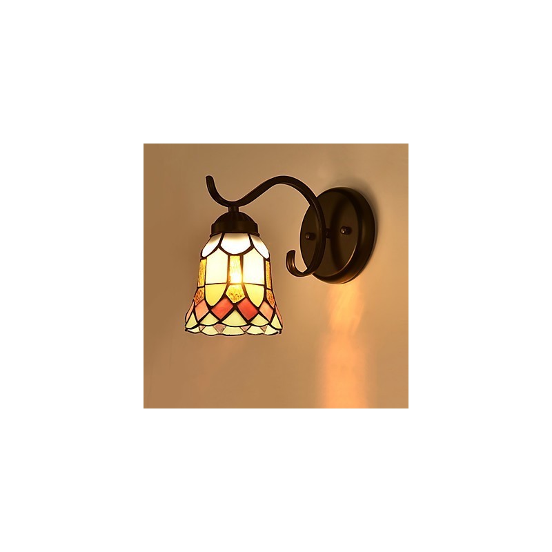 Applique da parete rustica stile Lodge dipinta, downlight