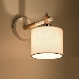 Applique da parete in tessuto moderna contemporanea con luce ambientale