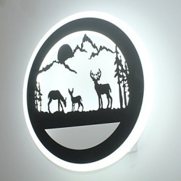 Applique da parete LED 29 W in acrilico e metallo, 28x28x7 cm
