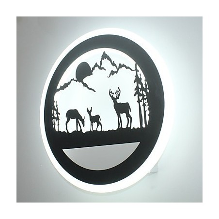 Applique da parete LED 29 W in acrilico e metallo, 28x28x7 cm