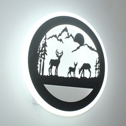 Applique da parete LED 29 W in acrilico e metallo, 28x28x7 cm
