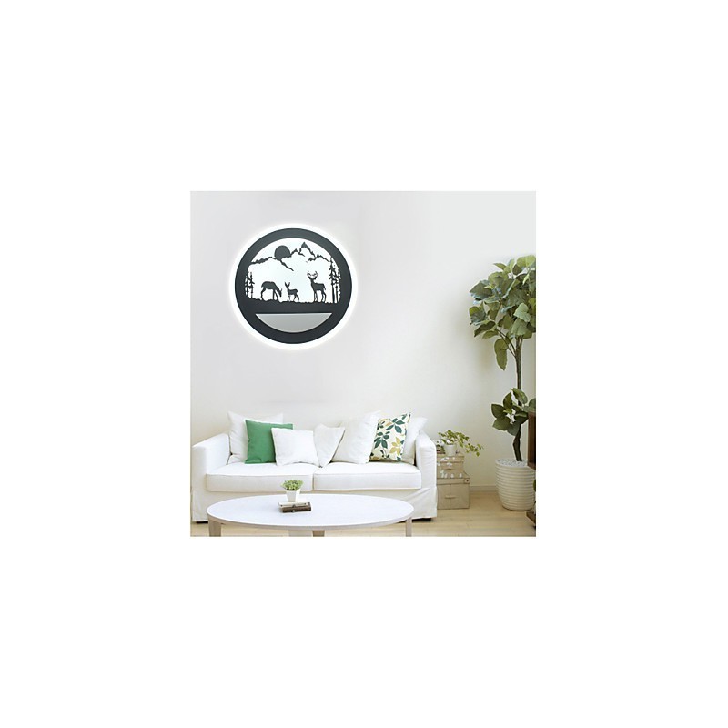 Applique da parete LED 29 W in acrilico e metallo, 28x28x7 cm