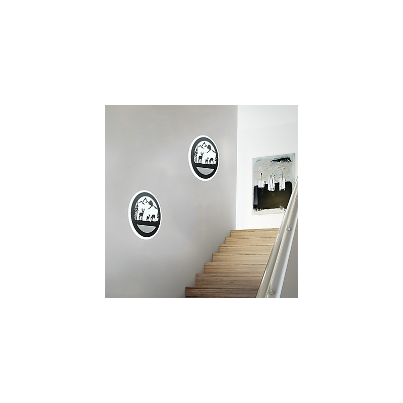 Applique da parete LED 29 W in acrilico e metallo, 28x28x7 cm