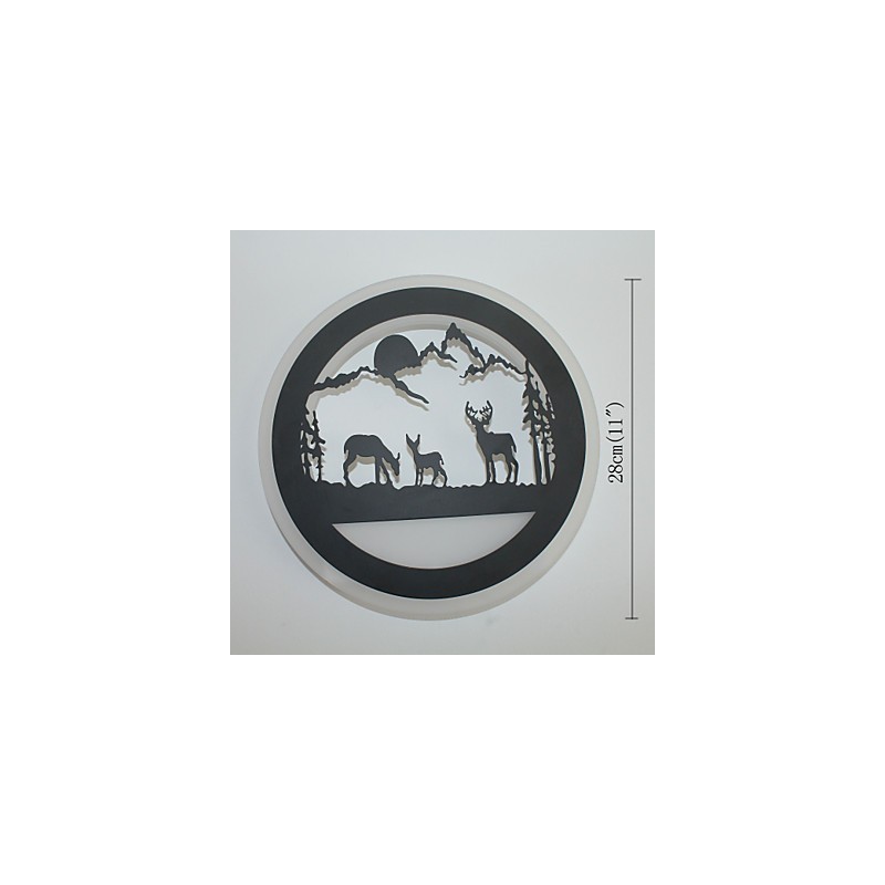 Applique da parete LED 29 W in acrilico e metallo, 28x28x7 cm
