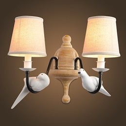 Applique da parete rustica vintage con luce ambientale, finitura dipinta, 40 x 25 x 35 cm
