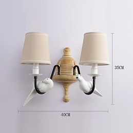 Applique da parete rustica vintage con luce ambientale, finitura dipinta, 40 x 25 x 35 cm
