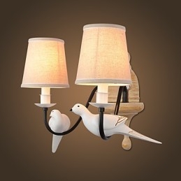 Applique da parete rustica vintage con luce ambientale, finitura dipinta, 40 x 25 x 35 cm