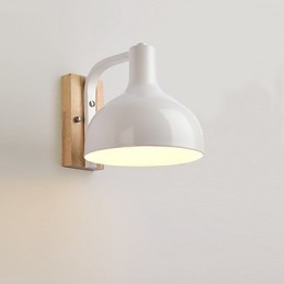 Applique da parete moderna a luce ambientale in legno/bambù e metallo E26/E27 60 W