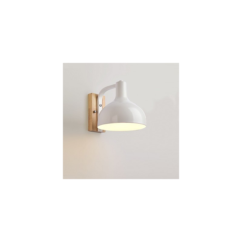 Applique da parete moderna a luce ambientale in legno/bambù e metallo E26/E27 60 W