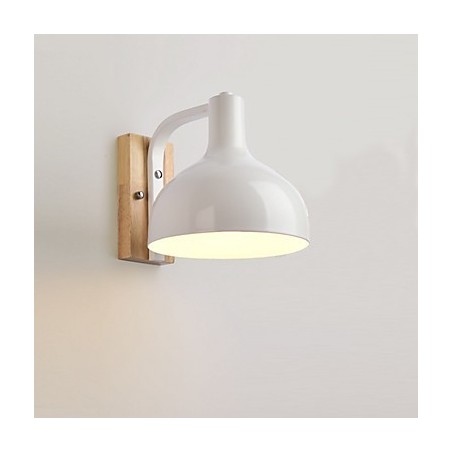 Applique da parete moderna a luce ambientale in legno/bambù e metallo E26/E27 60 W