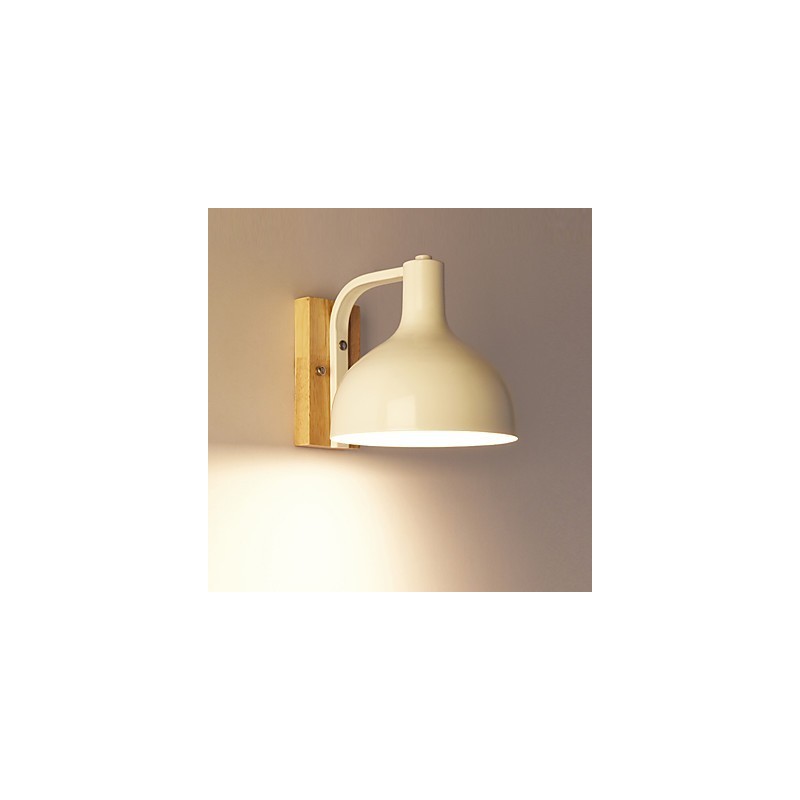 Applique da parete moderna a luce ambientale in legno/bambù e metallo E26/E27 60 W