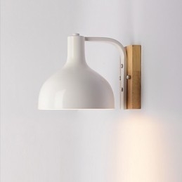 Applique da parete moderna a luce ambientale in legno/bambù e metallo E26/E27 60 W