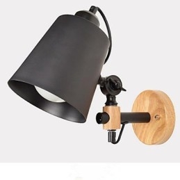 Applique da parete nordica in legno/bambù per camera da letto, balcone, scale e corridoio