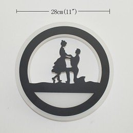 Applique da parete moderna minimalista in metallo LED integrato 29W 28×7×28 cm