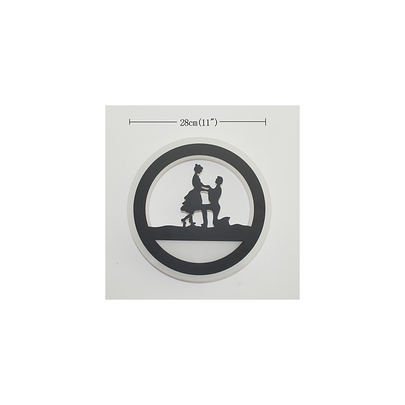Applique da parete moderna minimalista in metallo LED integrato 29W 28×7×28 cm
