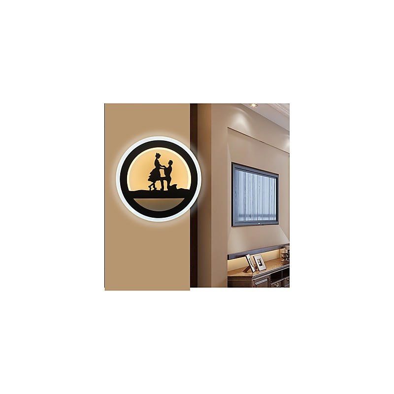 Applique da parete moderna minimalista in metallo LED integrato 29W 28×7×28 cm